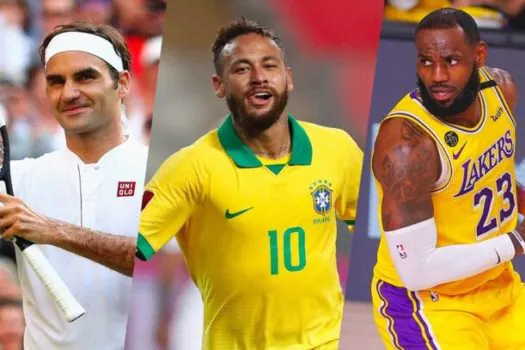 Lista dos atletas mais bem pagos do mundo tem Federer no Top 10 e Neymar em 12º