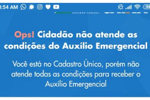 Usuários do Twitter protestam por terem auxílio emergencial negado