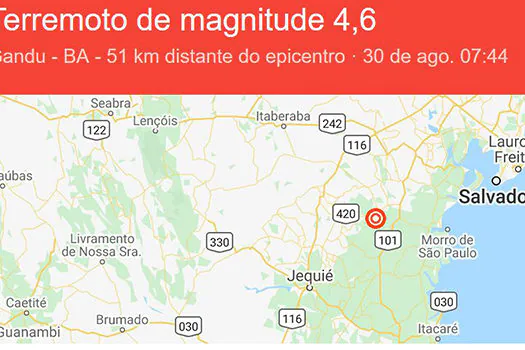 Novos tremores de terra são registrados no interior da Bahia