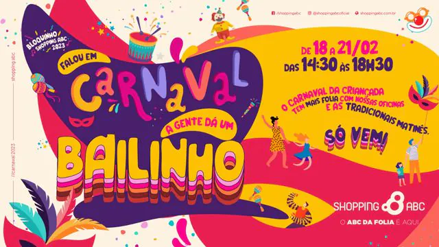 Shopping ABC entra na folia com a matinê “Bailinho de Carnaval”