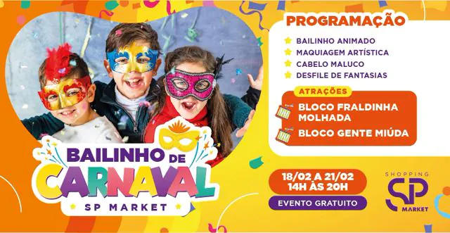 Blocos infantis garantem a folia no Carnaval do SP Market