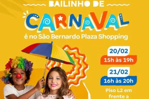 Bailinho de Carnaval do São Bernardo Plaza chega com banda ao vivo e muita diversão