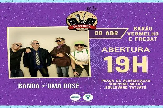 Cover de Barão Vermelho e Frejat se apresenta no Shopping Metrô Boulevard Tatuapé