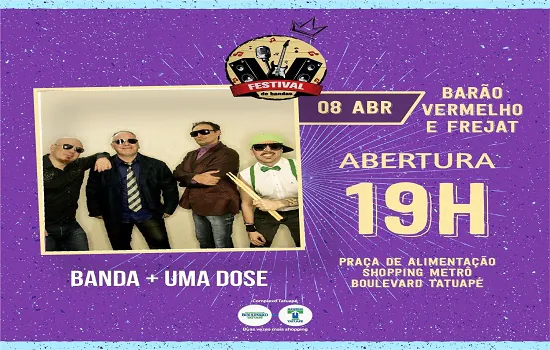 Cover de Barão Vermelho e Frejat se apresenta no Shopping Metrô Boulevard Tatuapé