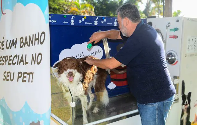 São Bernardo inova com serviço de autoatendimento de banho para pets nos parques