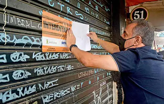 Prefeitura de Santo André realiza interdições para impedir aglomerações