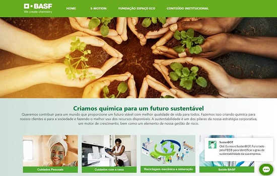 BASF lança plataforma que enfoca a sustentabilidade em seus produtos e serviços