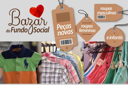 Fundo Social de Ribeirão Pires realiza bazar de roupas até dia 14