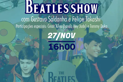 Show com banda cover mirim dos Beatles no Shopping Metrô Boulevard Tatuapé será amanhã, 27