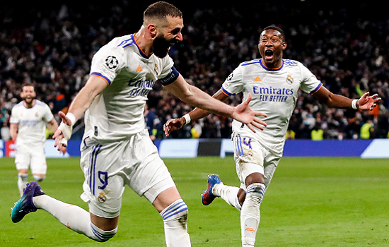 Real Madrid elimina PSG da Champions com três gols de Benzema