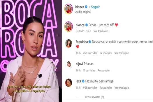 Bianca Andrade anuncia cirurgia e decide se afastar das redes sociais