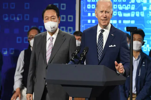 Biden recebe presidente da Coreia do Sul e não aborda questão nuclear em cerimônia oficial