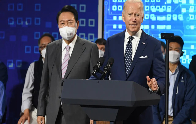 Biden recebe presidente da Coreia do Sul e não aborda questão nuclear em cerimônia oficial