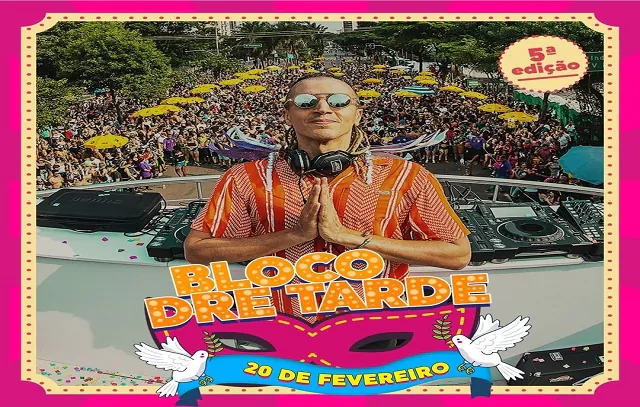 Dj Dre Guazzelli lidera ‘Bloco Dre Tarde’ em São Paulo