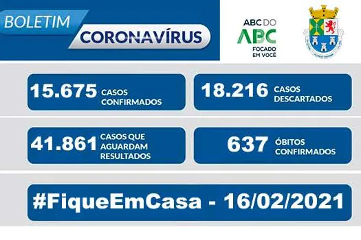 NOTA OFICIAL CORONAVÍRUS – Prefeitura de Diadema 16/02/21