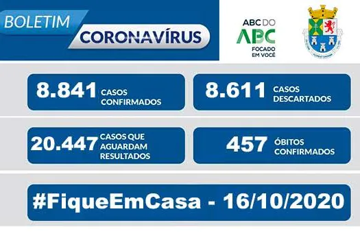 NOTA OFICIAL CORONAVÍRUS – Prefeitura de Diadema 16/10