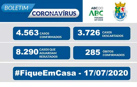 NOTA OFICIAL CORONAVÍRUS – Prefeitura de Diadema – 17/7