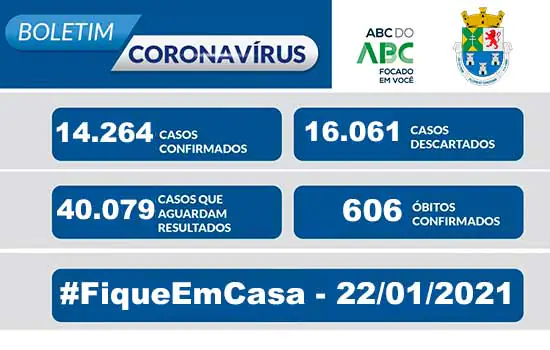 NOTA OFICIAL CORONAVÍRUS – Prefeitura de Diadema 22/01