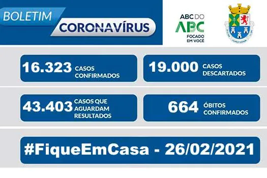 NOTA OFICIAL CORONAVÍRUS – Prefeitura de Diadema 26/02/21