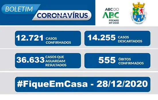 NOTA OFICIAL CORONAVÍRUS – Prefeitura de Diadema 28/12