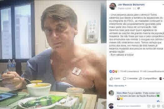 Boletim médico: Jair Bolsonaro tem boa evolução e segue sem febre