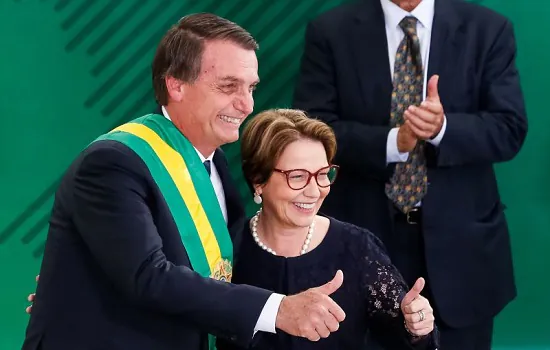 Bolsonaro diz que Tereza Cristina é ‘cotadísima’ para vice