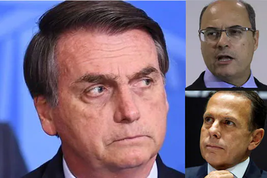 ‘Não estou preocupado com Doria e Witzel’, afirma Bolsonaro