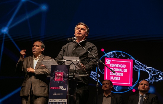 Presidente Jair Bolsonaro marca presença na 56° Convenção Nacional do Comércio Lojista_x000D_