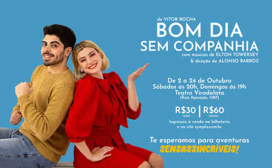 Musical “Bom Dia Sem Companhia” estreia no Teatro Viradalata