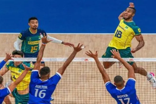 Brasil bate França por 3 a 1 na casa do rival e fica em 3º na Liga das Nações de vôlei