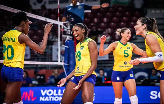 Seleção feminina vence Coréia do Sul e garante lugar na fase final da Liga das Nações