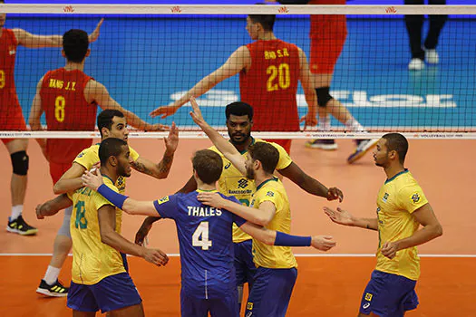 Vôlei: Brasil vence a China por 3 sets a 0