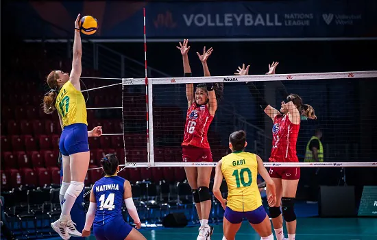 Brasil bate Tailândia por 3 a 1 e faz 100% na semana da Liga das Nações de vôlei