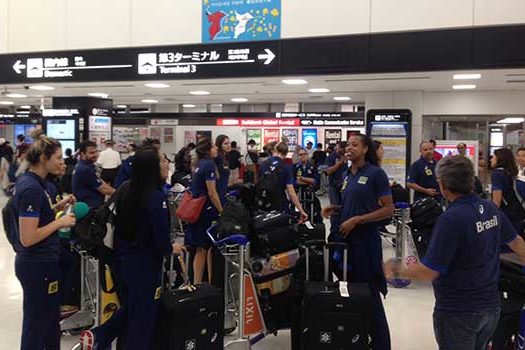 Brasil faz o primeiro treino no Japão