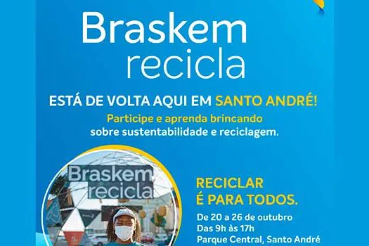 Braskem recicla retorna a Santo André para estimular o descarte consciente