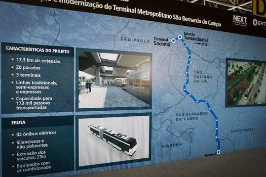 Governo de SP inicia construção do BRT entre o ABC e a capital