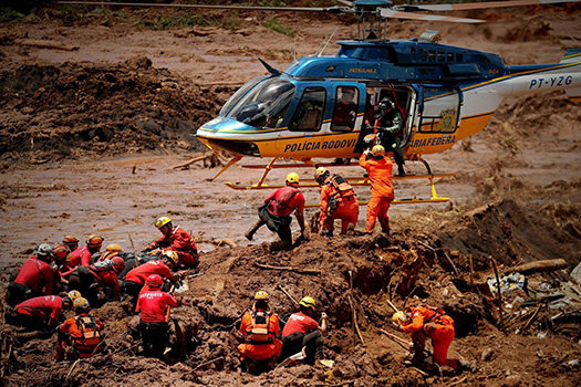 290 militares trabalham no quinto dia de buscas em Brumadinho