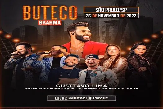 Buteco do Gusttavo Lima desembarca em SP dia 26 de novembro