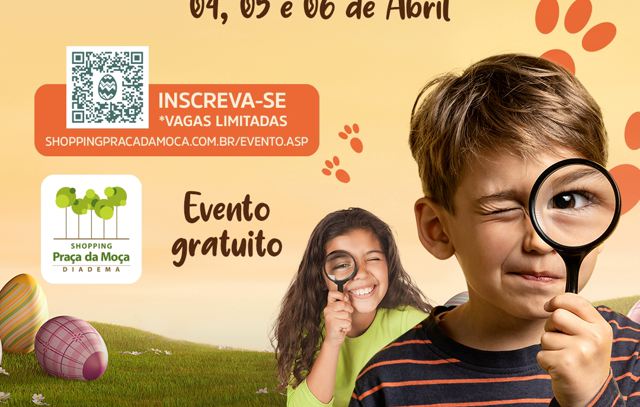 Shopping Praça da Moça promove Caça aos Ovos na Páscoa