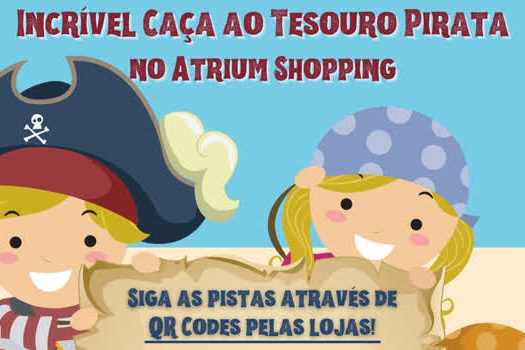 Atrium Shopping convoca crianças para a Incrível Caça ao Tesouro Pirata