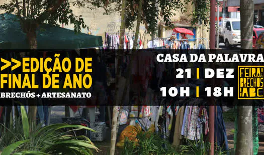 Feira de Brechós do ABC acontece na Casa da Palavra