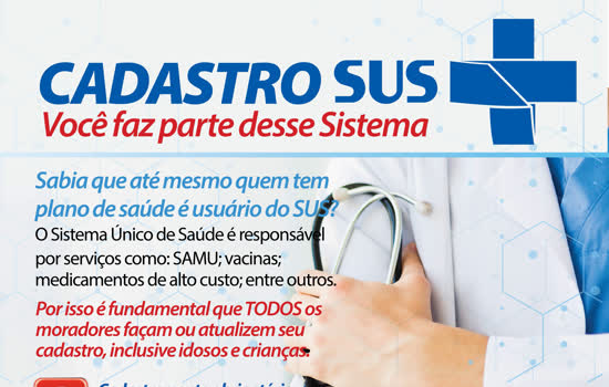 Ribeirão Pires realiza cadastramento obrigatório do SUS