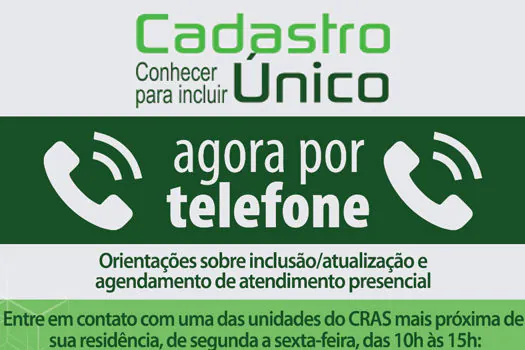 Ribeirão Pires promove atendimento do Cadastro Único via telefone