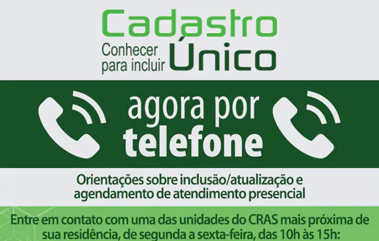 Ribeirão Pires promove atendimento do Cadastro Único via telefone