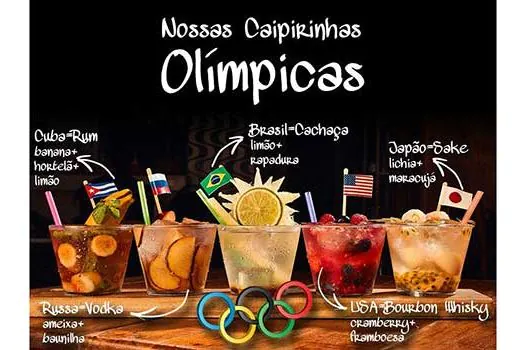 Caipirinhas e petiscos homenageiam olimpíadas em Santo André