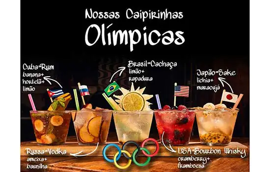 Caipirinhas e petiscos homenageiam olimpíadas em Santo André