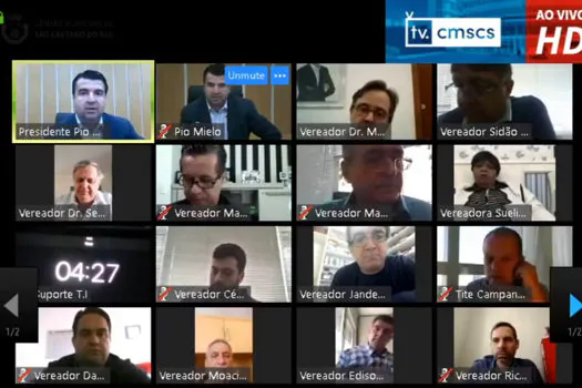 Câmara de São Caetano realiza sua primeira sessão por videoconferência