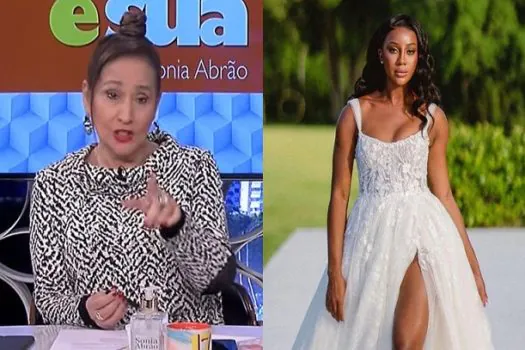 Camilla de Lucas se irrita com crítica de Sonia Abrão a seu vestido de casamento