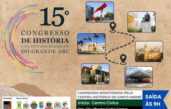 Caminhada no Centro Histórico de Santo André encerra Congresso de História do Grande ABC