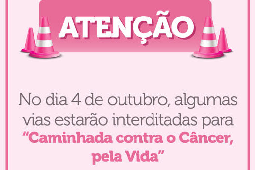 Ribeirão Pires tem esquema especial de trânsito para Caminhada contra o Câncer